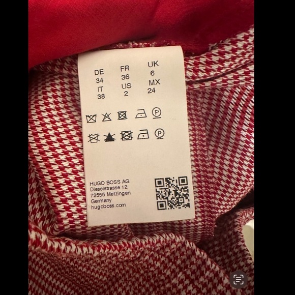 Hugo Boss Red & White Striped Pants - Size 2, Brand New - Picture 4 of 4